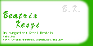 beatrix keszi business card